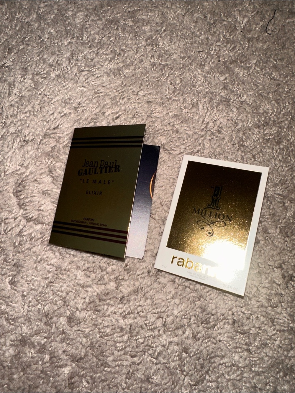 Jean Paul Gaultier Le Male Elixir Sample Card - Gold and Black samples
